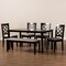 Baxton Studio Gabriel Sand Upholstered and Dark Brown Wood 6-Piece Dining Set 171-10950-10916-10519 - alternate 5